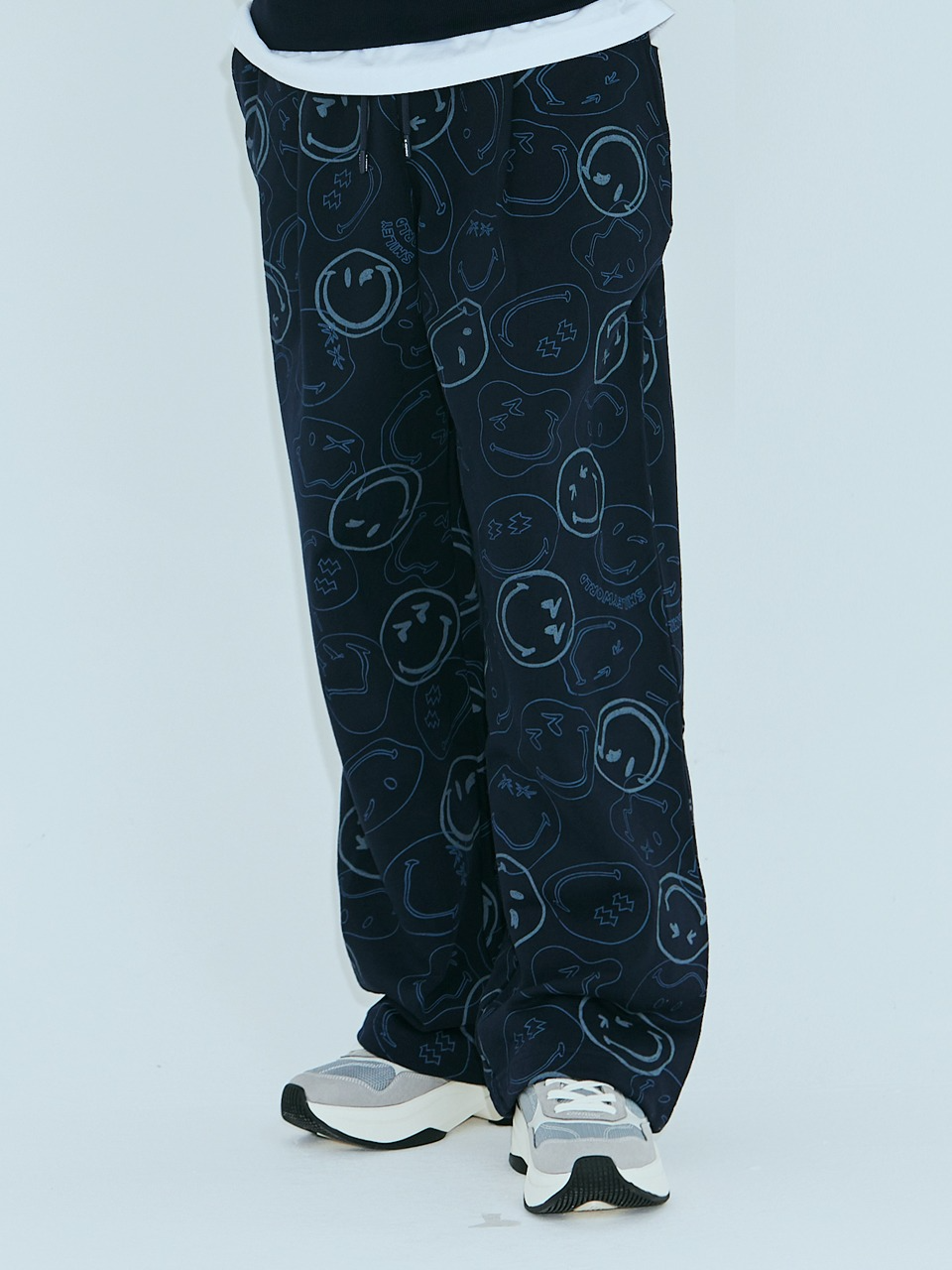 SMILE ALLOVER PANTS [NAVY]