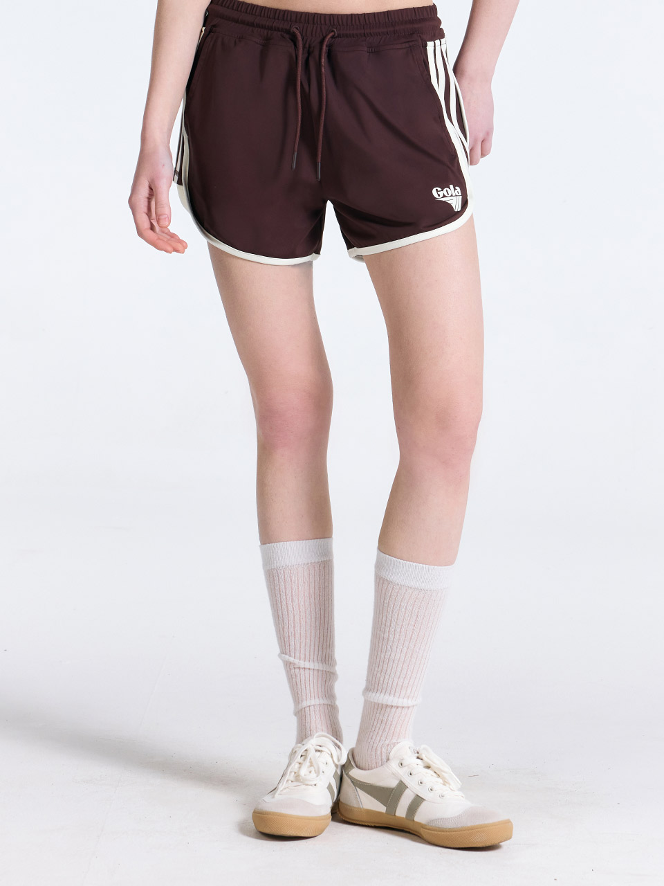 W TAPE POINT SHORTS [BROWN]